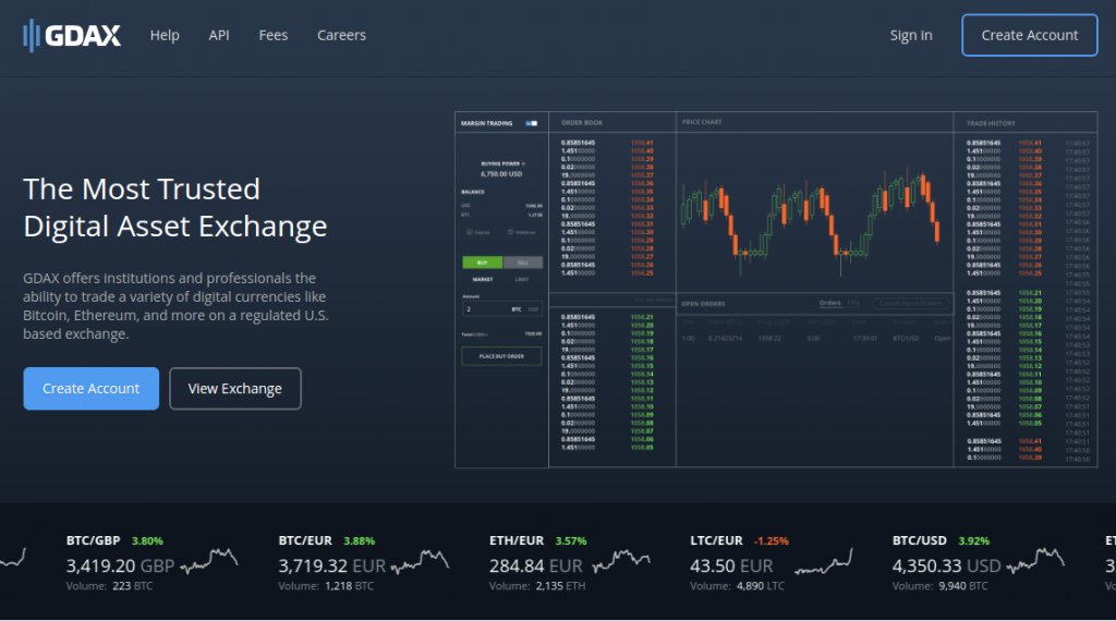 gdax coin exchange