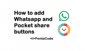 whatsapp and pocket share buttons