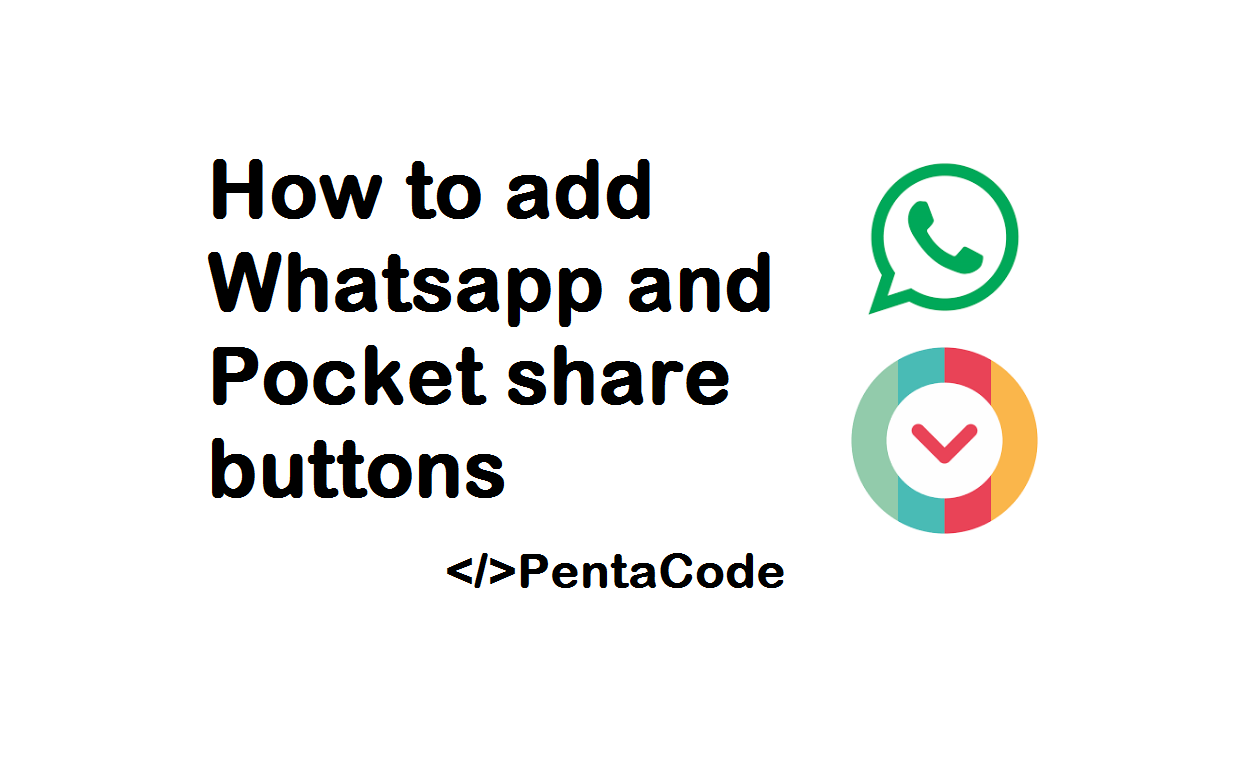 whatsapp and pocket share buttons